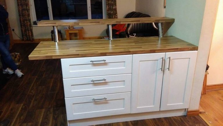White Kitchen Island With Breakfast Bar