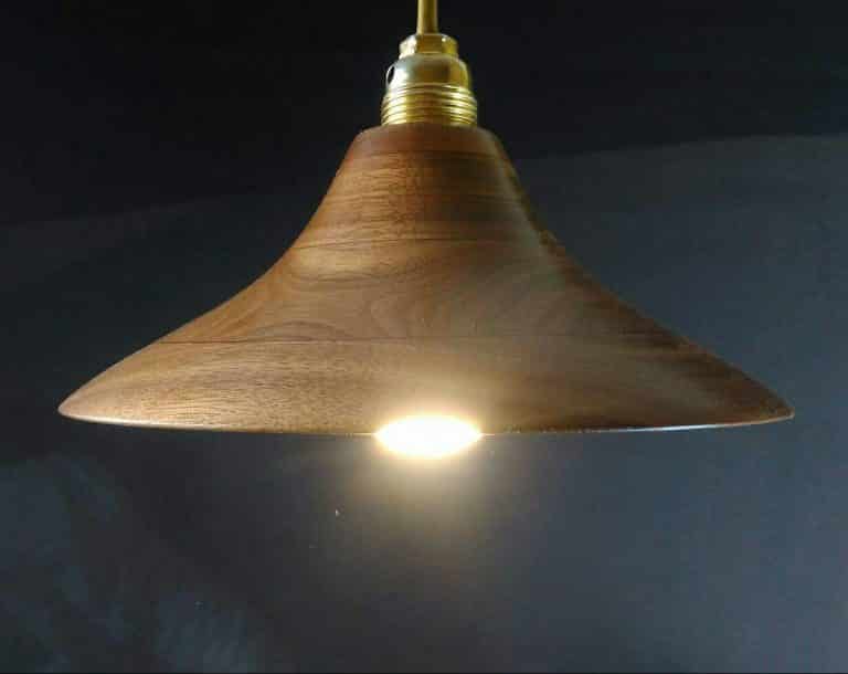 Wide Walnut Lampshade